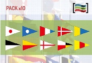 pack de Pack 10 Banderas Numerales Naúticas